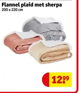 Kruidvat Flannel plaid met sherpa aanbieding