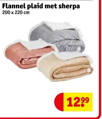 Kruidvat Flannel plaid met sherpa aanbieding