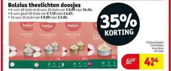 Kruidvat Bolsius theelichten doosjes aanbieding