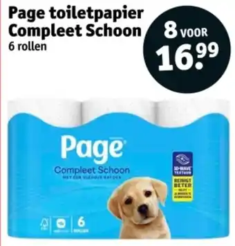 Kruidvat Page toiletpapier Compleet Schoon aanbieding