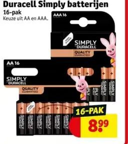 Kruidvat Duracell Simply batterijen aanbieding