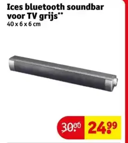 Kruidvat Ices bluetooth soundbar voor TV grijs aanbieding