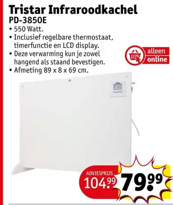 Kruidvat Tristar Infraroodkachel PD-3850E aanbieding