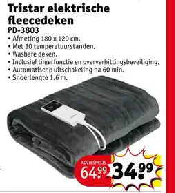 Kruidvat Tristar elektrische fleecedeken aanbieding