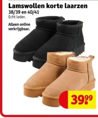 Kruidvat Lamswollen korte laarzen aanbieding