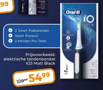 Trekpleister Elektrische tTandenborstel i03 Matt Black aanbieding