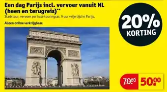 Kruidvat Een dag Parijs incl. vervoer vanuit NL (heen en terugreis) aanbieding