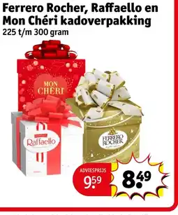 Kruidvat Ferrero Rocher, Raffaello en Mon Chéri kadoverpakking aanbieding