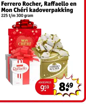 Kruidvat Ferrero Rocher, Raffaello en Mon Chéri kadoverpakking aanbieding