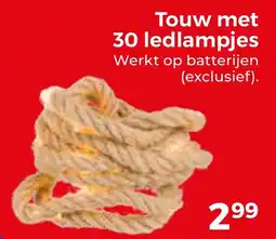 Trekpleister Touw met 30 ledlampjes aanbieding