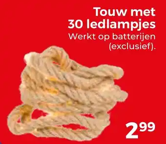 Trekpleister Touw met 30 ledlampjes aanbieding