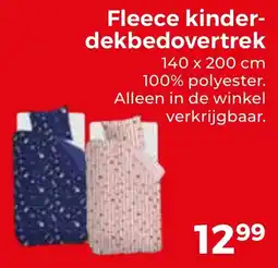 Trekpleister Fleece kinderdekbedovertrek aanbieding