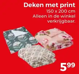 Trekpleister Deken met print aanbieding