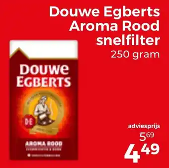 Trekpleister Douwe Egberts Aroma Rood snelfilter aanbieding