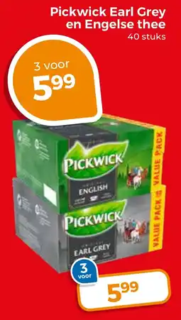 Trekpleister Pickwick Earl Grey en Engelse thee aanbieding