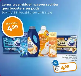 Trekpleister Lenor wasmiddel, wasverzachter, geurboosters en pods aanbieding