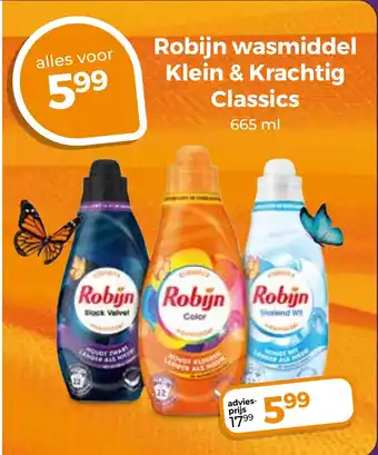 Trekpleister Robijn wasmiddel Klein & Krachtig Classics aanbieding