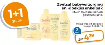 Trekpleister Zwitsal babyverzorging en doekjes enkelpak aanbieding