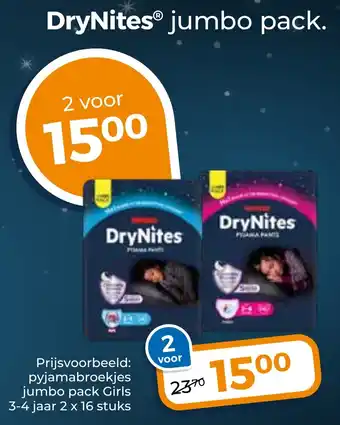 Trekpleister DryNites jumbo pack aanbieding