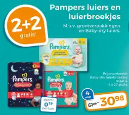 Trekpleister Pampers luiers en luierbroekjes aanbieding