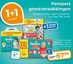 Trekpleister Pampers grootverpakkingen aanbieding