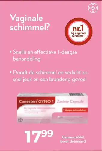 Trekpleister Canesten GYNO 1 Vaginale schimmel? aanbieding