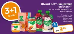 Trekpleister Olvarit pot, knijpzakje en snack aanbieding