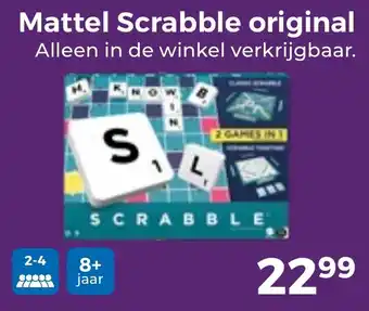 Trekpleister Mattel Scrabble original aanbieding