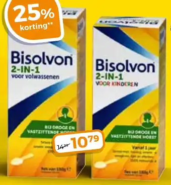 Trekpleister Bisolvon 2 in 1 aanbieding