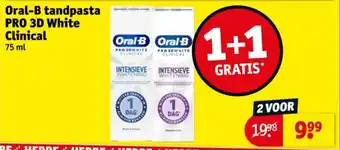 Kruidvat Oral-B tandpasta PRO 3D White Clinical aanbieding