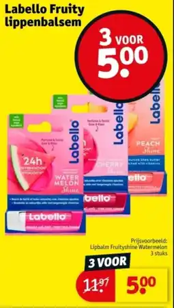 Kruidvat Labello Fruity lippenbalsem aanbieding