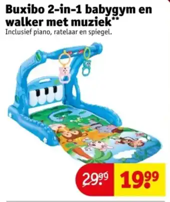 Kruidvat Buxibo 2 in 1 babygym en walker met muziek aanbieding