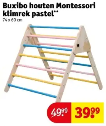Kruidvat Buxibo houten Montessori klimrek pastel aanbieding