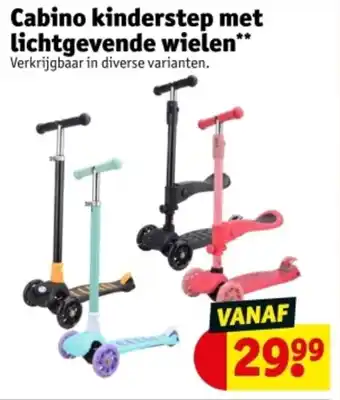 Kruidvat Cabino kinderstep met lichtgevende wielen aanbieding