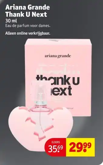 Kruidvat Ariana Grande Thank U Next aanbieding