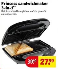 Kruidvat Princess sandwichmaker 3 in 1 aanbieding