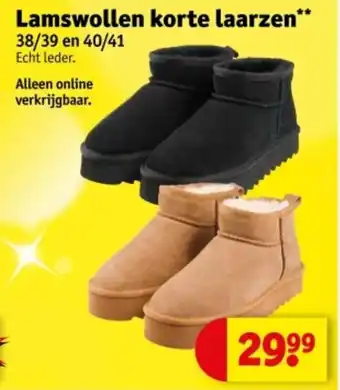 Kruidvat Lamswollen korte laarzen aanbieding