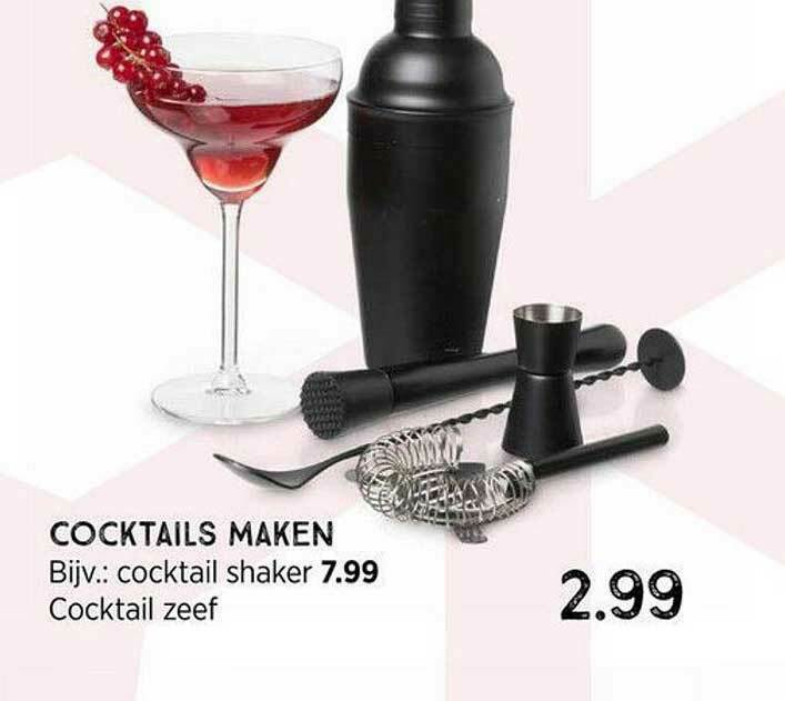 Cocktails Maken Cocktail Shaker Of Cocktail Zeef aanbieding bij Xenos