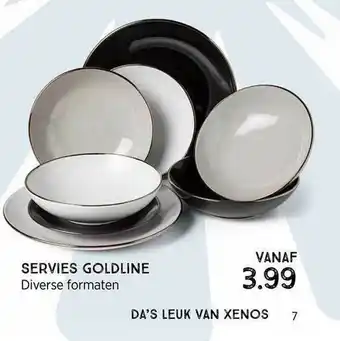 Xenos Servies Goldline aanbieding