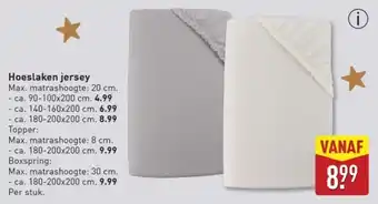 ALDI Hoeslaken jersey aanbieding