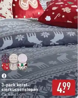 ALDI 3-pack kerstsierkussenslopen aanbieding