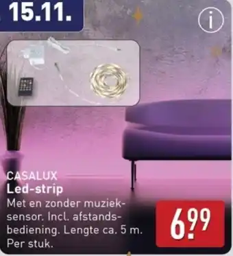 ALDI Casalux led-strip aanbieding