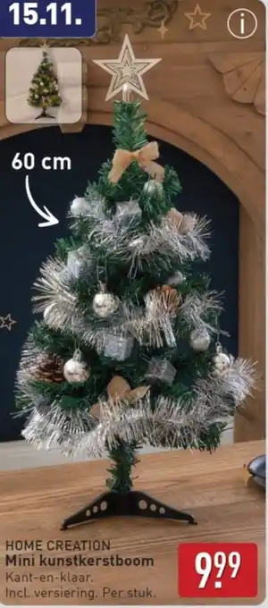 ALDI Home creation mini kunstkerstboom aanbieding