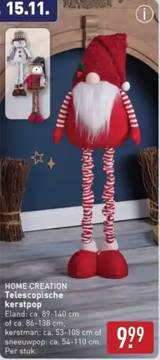 ALDI Home creation telescopische kerstpop aanbieding