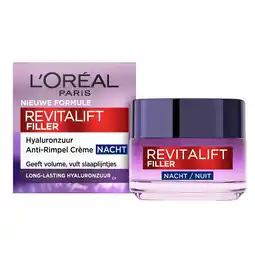 Kruidvat L’Oréal Paris Revitalift Filler Nachtcrème aanbieding