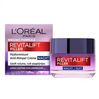 Kruidvat L’Oréal Paris Revitalift Filler Nachtcrème aanbieding