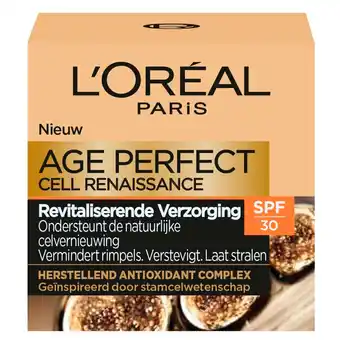 Kruidvat L'Oréal Paris Age Perfect Cell Renaissance Revitaliserende Verzorging Dagcrème SPF30 aanbieding