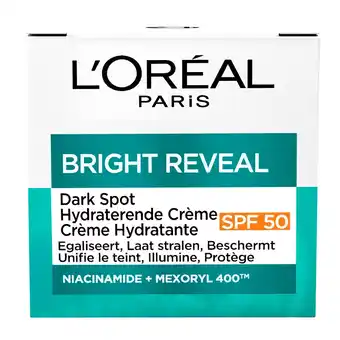 Kruidvat L'Oréal Paris Bright Reveal Dark Spot SPF50 Hydraterende Crème aanbieding