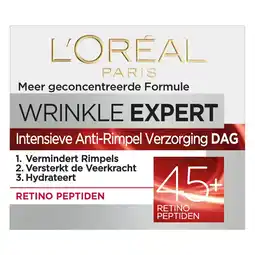 Kruidvat L’Oréal Paris Wrinkle Expert 45+ Anti-Rimpel Dagcrème aanbieding