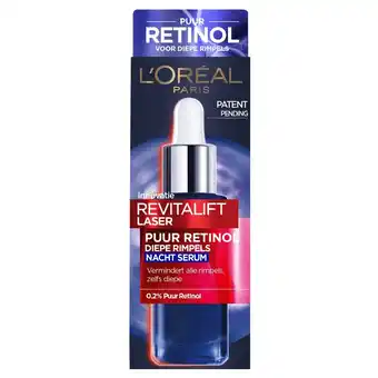 Kruidvat L'Oréal Paris Revitalift Laser X3 Puur Retinol Nachtserum aanbieding